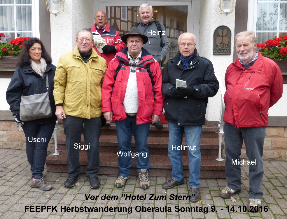 Gruppenfoto vor dem Hotel Zum Stern 13.10.2016